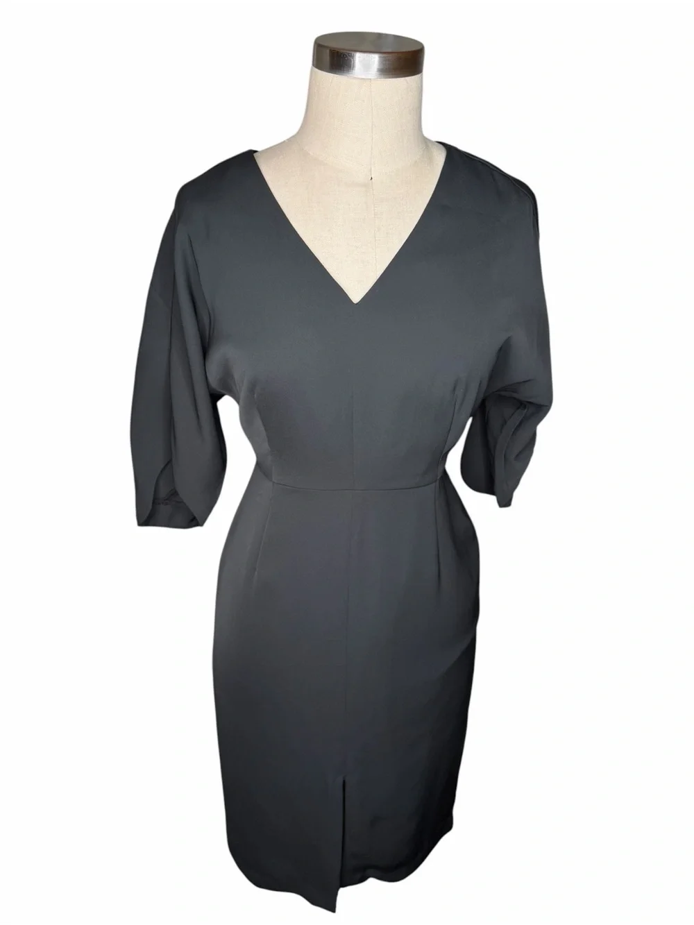 Banana Republic Factory | Dresses | Banana Republic Factory Black Vneck Midi Sheath Dress Womens Size 2 Lbd Career